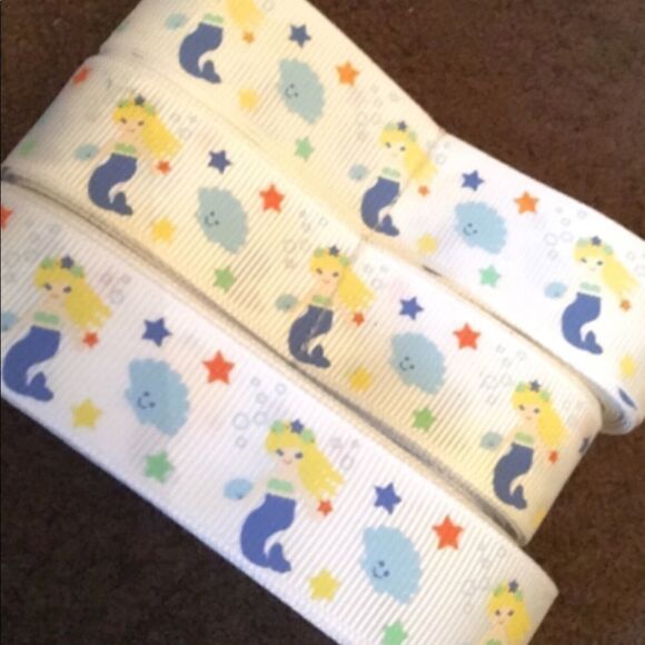 5/$24 grosgrain Ribbon 7/8” NEW 5 yards mermaid - Picture 2 of 5